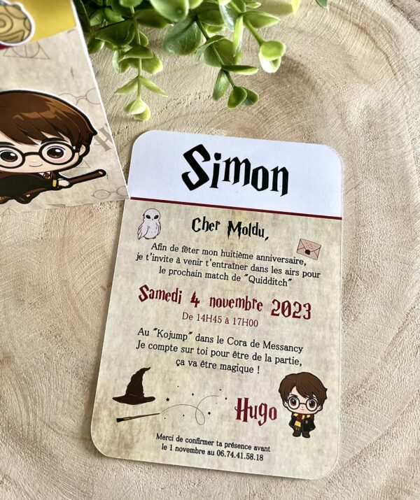 Invitation anniversaire « pochette » – Image 2